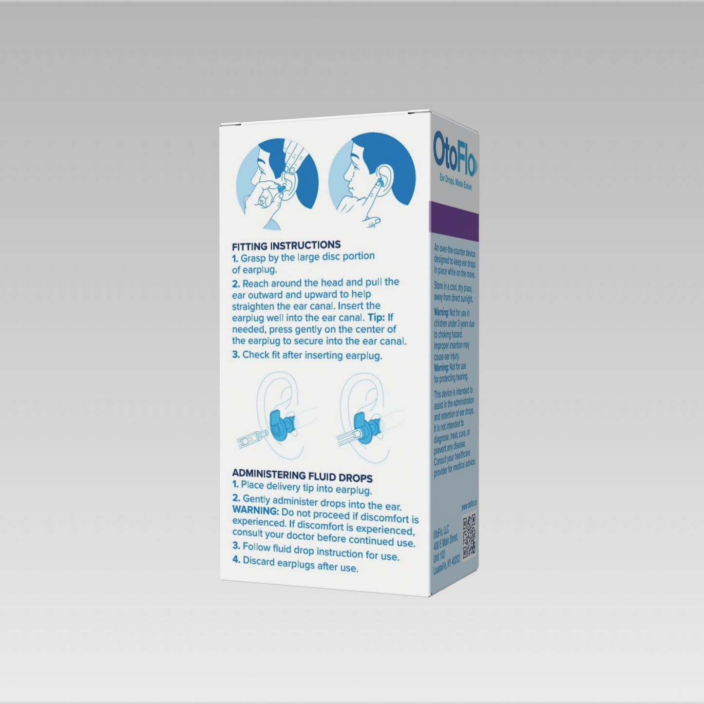 OtoFlo Ear Drop Delivery and Retention Device
